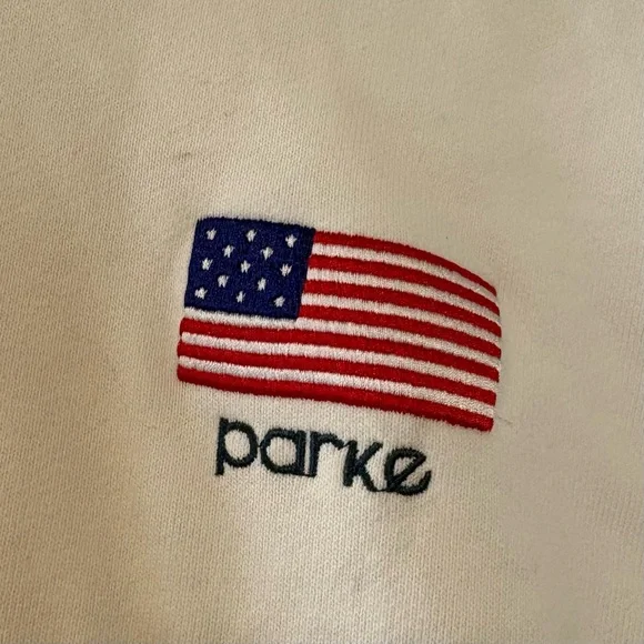 Parke heritage flag white hooded sweatshirt - Picture 5 of 8